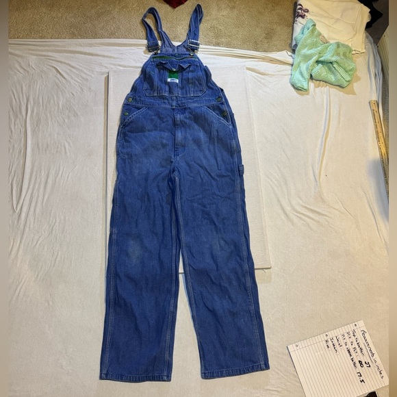 Pants - Blue Denim Overalls with Adjustable Straps